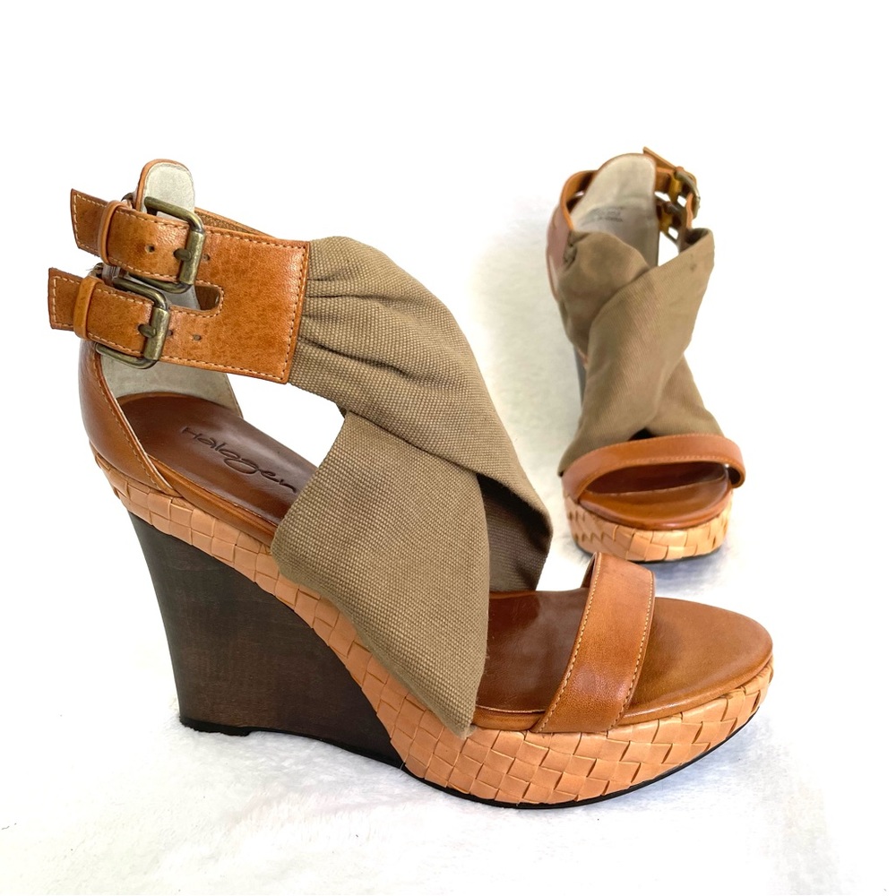 Halogen Double Buckle Wedge Sandal size 5